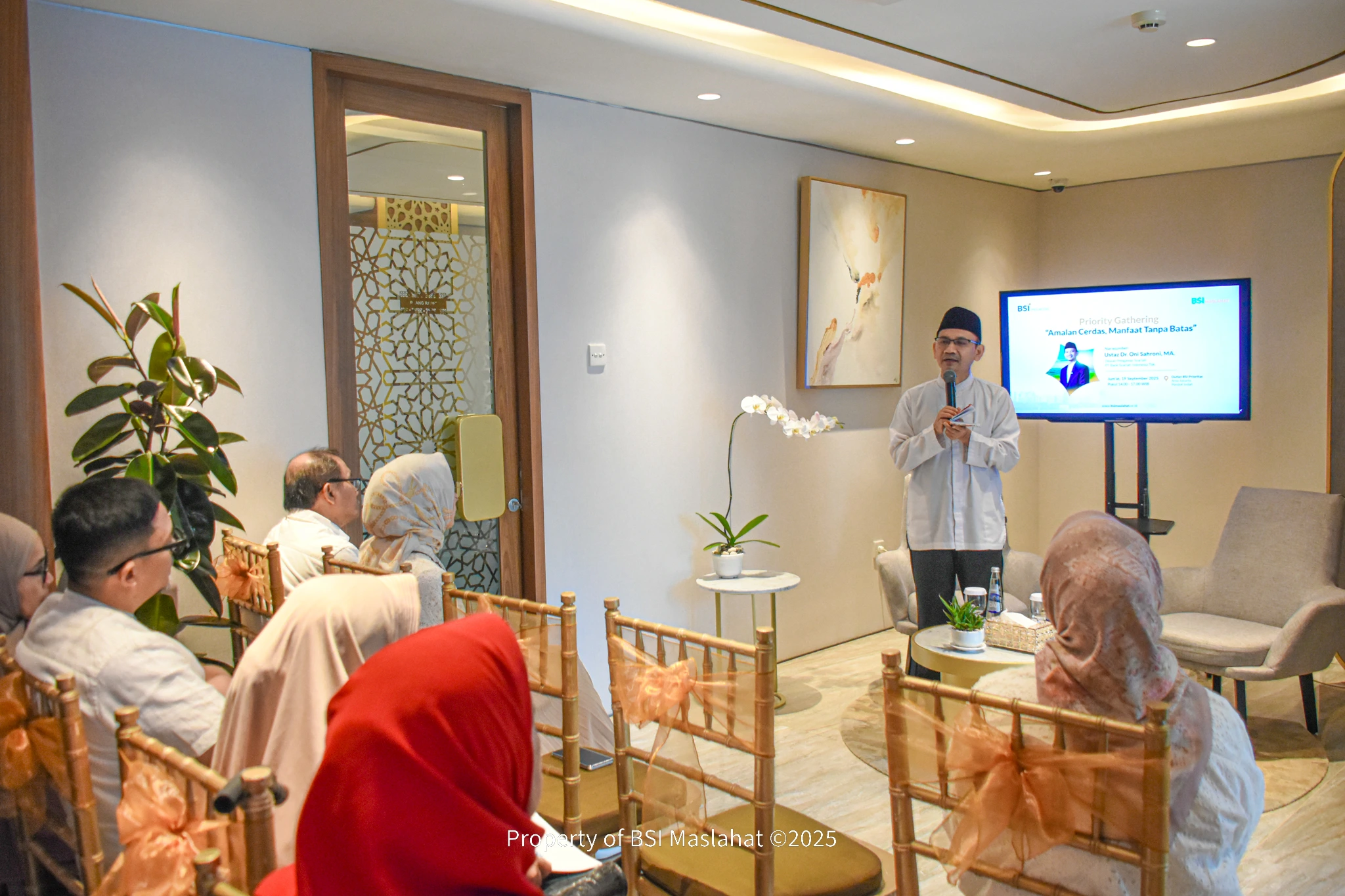 BSI Maslahat dan BSI Prioritas Jakarta Pondok Indah Gelar Kelas Zakat Wakaf untuk Nasabah 