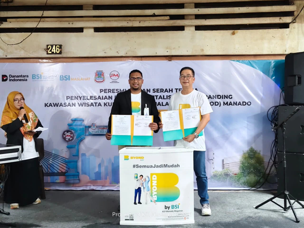 BSI Maslahat dan BSI Revitalisasi Kawasan Kuliner Jalan Roda Manado untuk Dorong Ekonomi Masyarakat Daerah