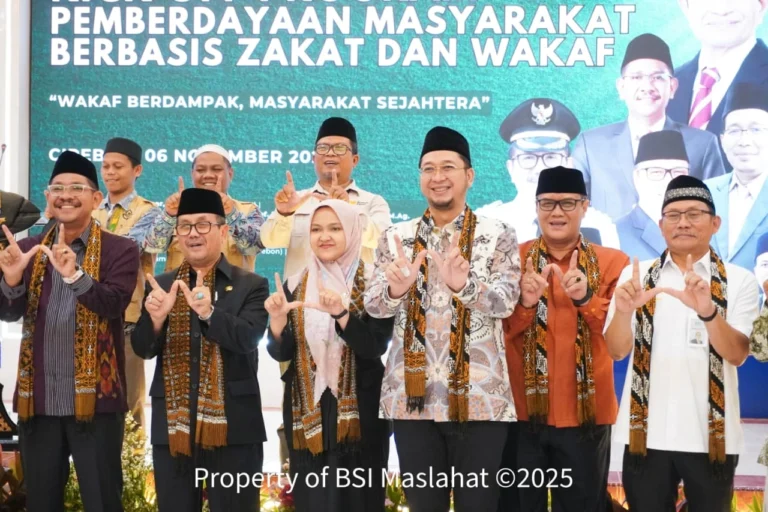 BSI Maslahat bersama Kemenag dan Pemerintah Kabupaten Cirebon Luncurkan Program Kota Wakaf