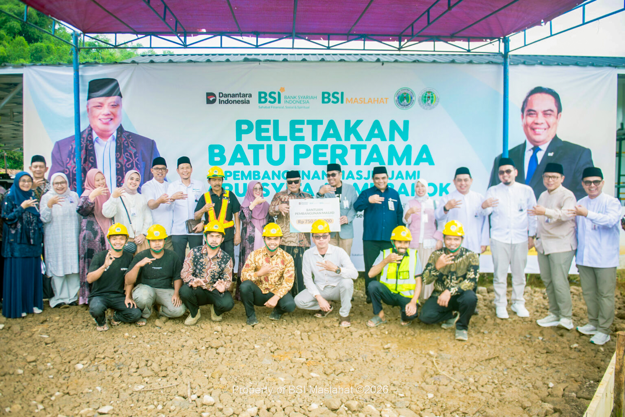 BSI Maslahat dan BSI Dukung Pembangunan Masjid Pondok Pesantren Terpadu Darussyifa Al-Fithroh Yaspida Sukabumi